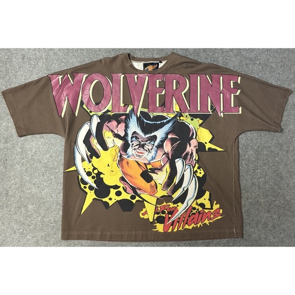 Marvel Other - Art For Villains Shirt Mens 2XL AOP X-Men Super Hero Wolverine Marvel Vtg Style